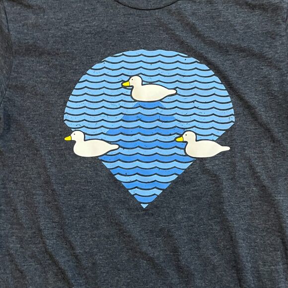 Baseballism Ducks on the Pond Blue T-Shirt - Men's Size Small - Picture 2 of 7
